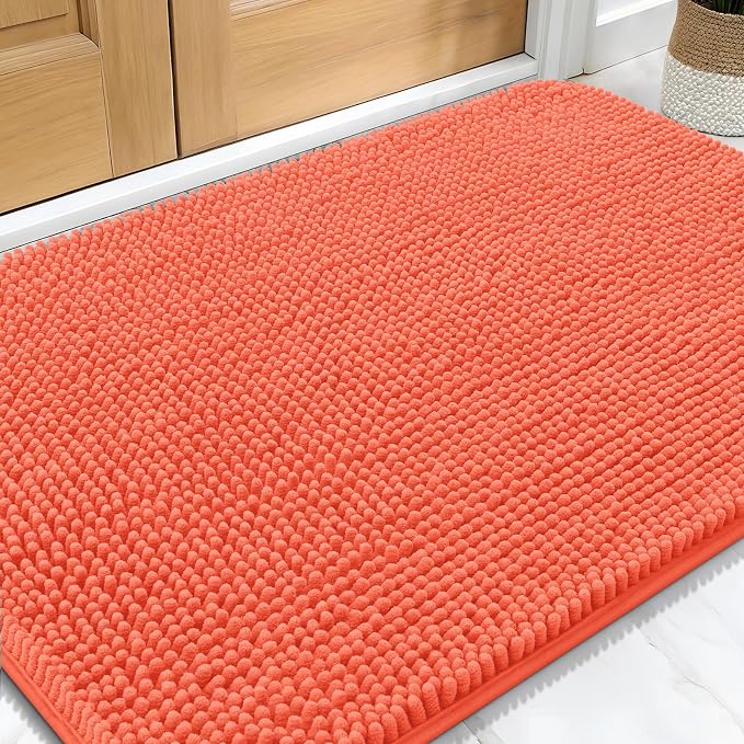 OLANLY Dog Door Mat for Muddy Paws 34x21, Super Absorbent Chenille Mud Mat | by OLANLY
