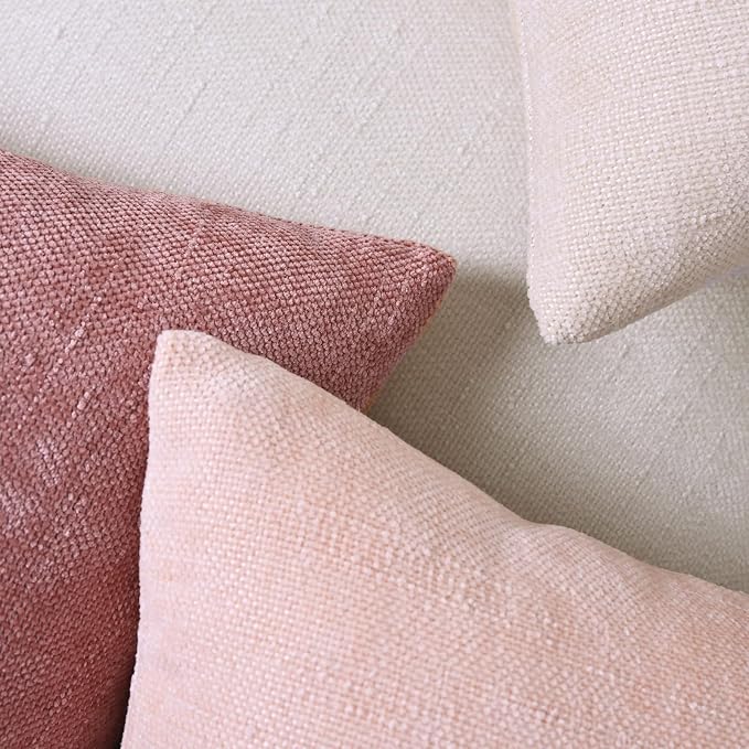 Set of 4 Soft Textured Decorative Throw Pillow Covers 20x20 Inch Cozy Farmhouse - Image 5