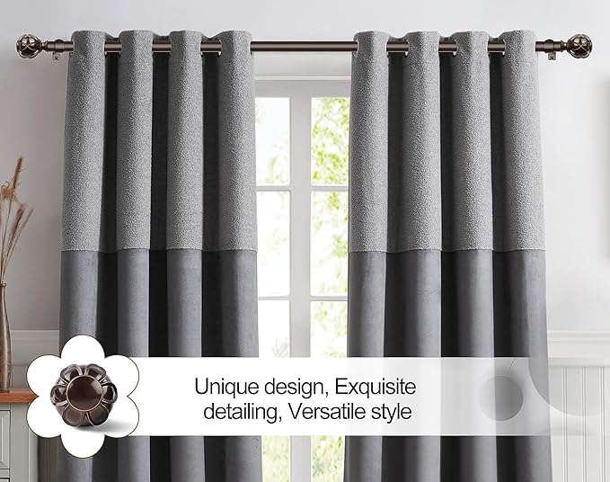 KAMANINA 1 Inch Curtain Rod Telescoping Single Drapery Rod 36 to 72 Inches - Image 3
