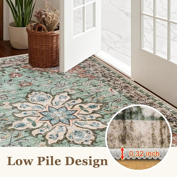 4x6 Area Rugs Living Room: Washable Rug - Image 9