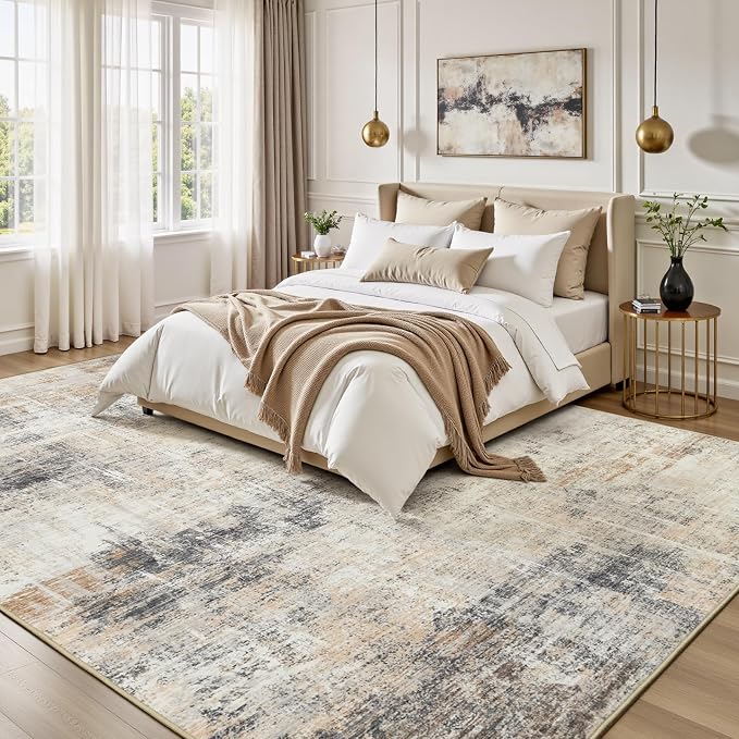 5x8 Area Rug for Living Room, Abstract Washable Non-Slip Carpet, Dining Room - Image 2