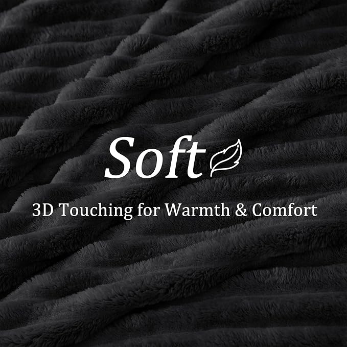 BEDELITE Ribbed Fleece Throw Blanket - Image 4