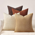Topfinel 20x20 Decorative Pillow Covers Set of 4 Rustic Modern Soft Corduroy by Topfinel