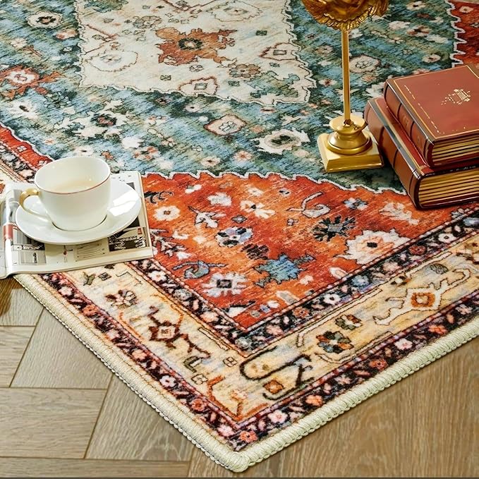 SERISSA 3x5 Washable Non Slip Boho Area Rug - Image 9