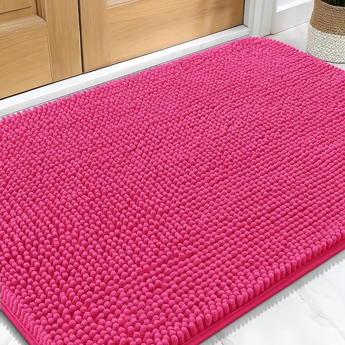 OLANLY Dog Door Mat for Muddy Paws 34x21, Super Absorbent Chenille Mud Mat | by OLANLY