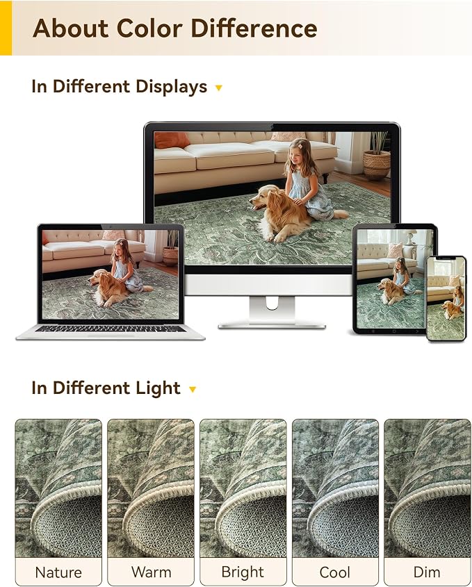 RELEANY Washable Area Rug, Runner 2'x9', Water Repellent, Pet Friendly - Image 7