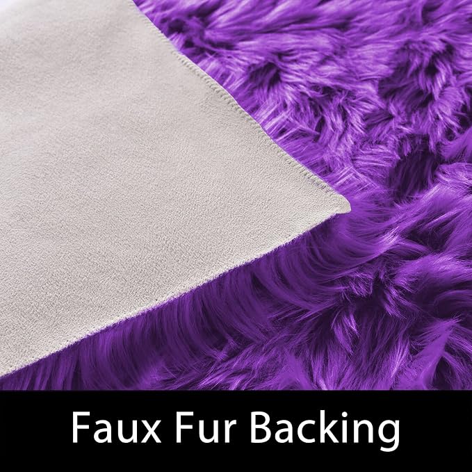 Latepis Round Area Rugs 6ft Washable Fur Rugs - Image 4