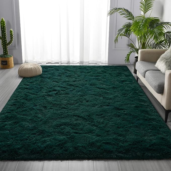 Deerhoo Large Shag Area Rugs 6 x 9, Plush Fuzzy Rugs - Image 2