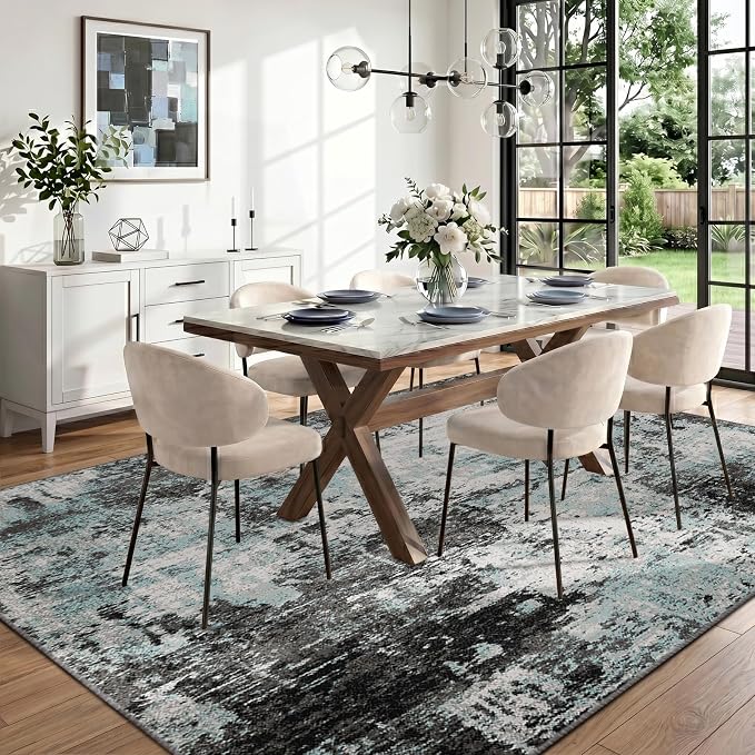 RELEANY Washable 8'x10' Abstract Area Rug - Image 3