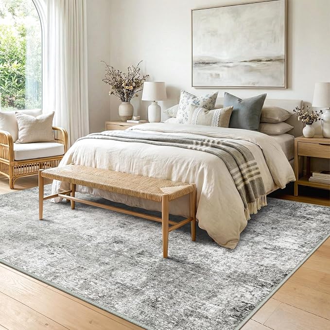 Washable Area Rugs 5'x8' Non-Slip Modern Abstract Soft - Image 2