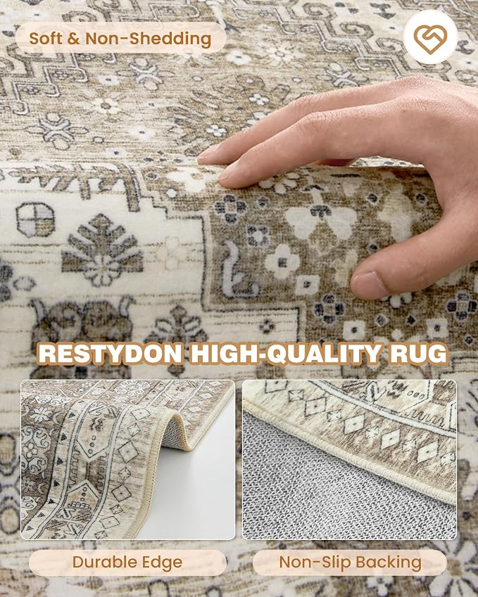 Runner Rug 2x8 Runners for Hallways Non Slip Washable Rugs, Low Pile Soft - Image 7