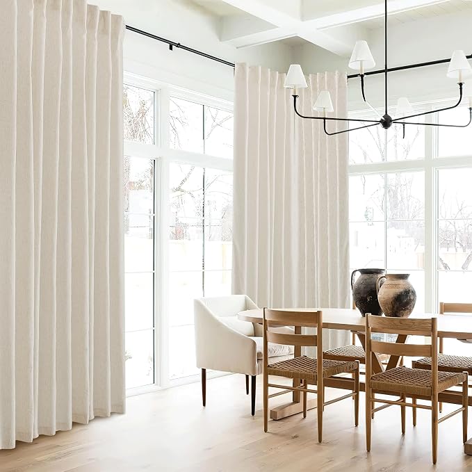 RYB HOME Linen Semi Sheer Curtains - Image 5