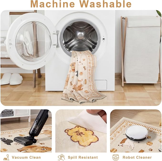 DUKINO 6x9 Washable Dog Area Rug - Image 9