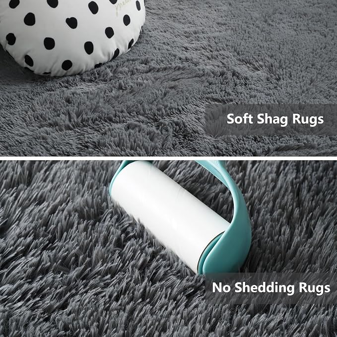 Shag Area Rugs for Bedroom Living Room, 8X10 Ultra Soft Fluffy Area Rugs for - Image 3