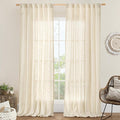 LAMIT Living Room Linen Curtains 90 Inch by LAMIT