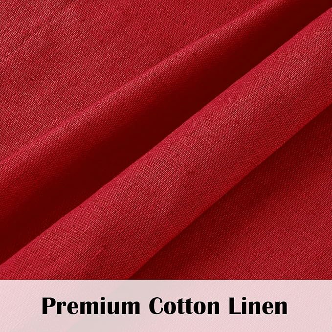 FRAMICS Farmhouse Cotton Linen Curtains - Image 4