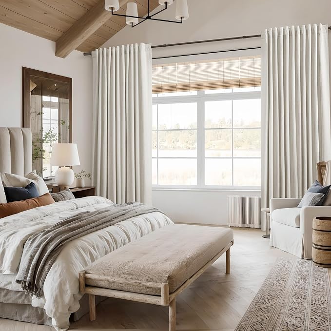 Extra Long 100% Blackout Linen Curtains - Image 7