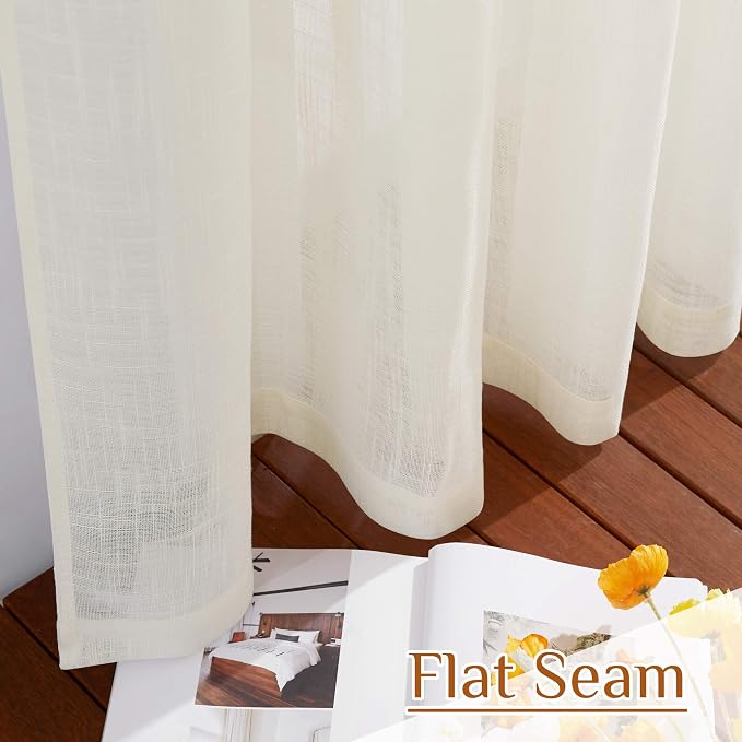 NICETOWN Linen Sheer Curtains and Drapes - Image 8