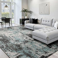 Washable Area Rugs 8'x10' Non-Slip Modern Abstract Soft by RELEANY