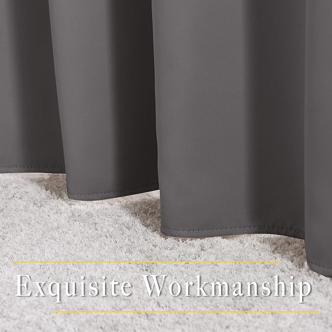 NICETOWN Grey Room Darkening Curtains Blackout 40 inch Curtains - Image 6
