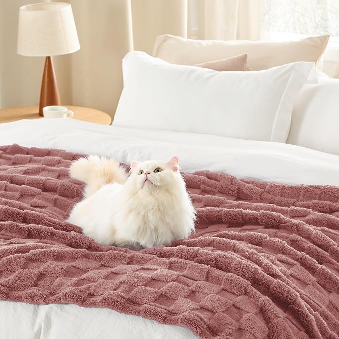 Bedsure GentleSoft Dusty Pink Throw Blanket - Image 4