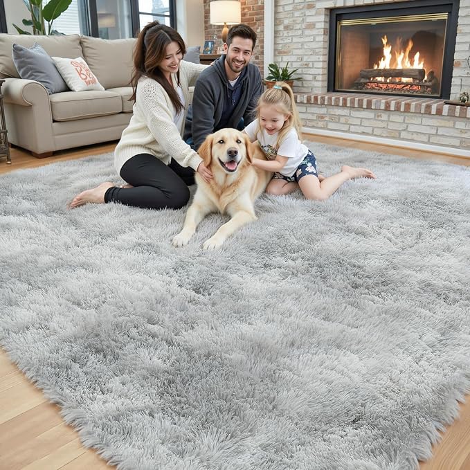 Rugs for Living Room 6x9, Alfombras para Salas Shag Large Plush Soft Area Rug - Image 3