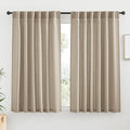RYB HOME Linen Sheer Curtains for Small Window, Back Tab Breathable Absorbent by RYBHOME