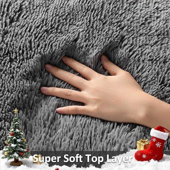 Ophanie 2x10 Runner Rug for Hallway, Upgrade Non-Slip Fluffy Soft Bedside Rugs - Image 2