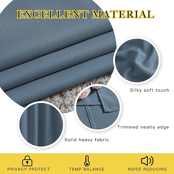 NICETOWN Blackout 102 inch Curtains - Image 3