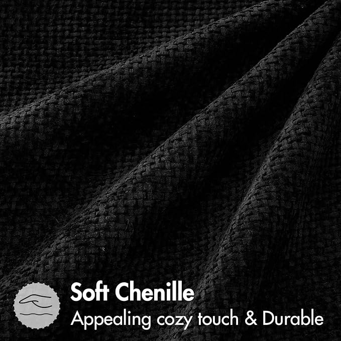 MIULEE Pack of 2 Couch Throw Pillow Covers 18x18 Inch Black Modern Boho Accent - Image 6
