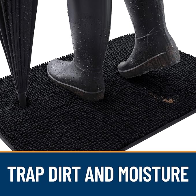 OLANLY Dog Door Mat for Muddy Paws 45x27, Super Absorbent Chenille Mud Mat | - Image 2
