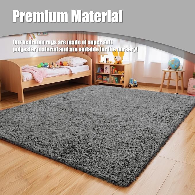 Ultra Soft Fluffy Area Rugs for Bedroom Living Room 10x14, Nursery Rug - Image 8