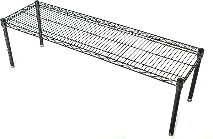 Omega Products Corporation 24" Deep x 72" Wide x 14" High Black Stationary Dunnage Rack