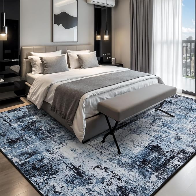 Rugflix 10x14 Area Rugs for Living Room, Washable Large Rug Stain-Resistant Low - Image 2