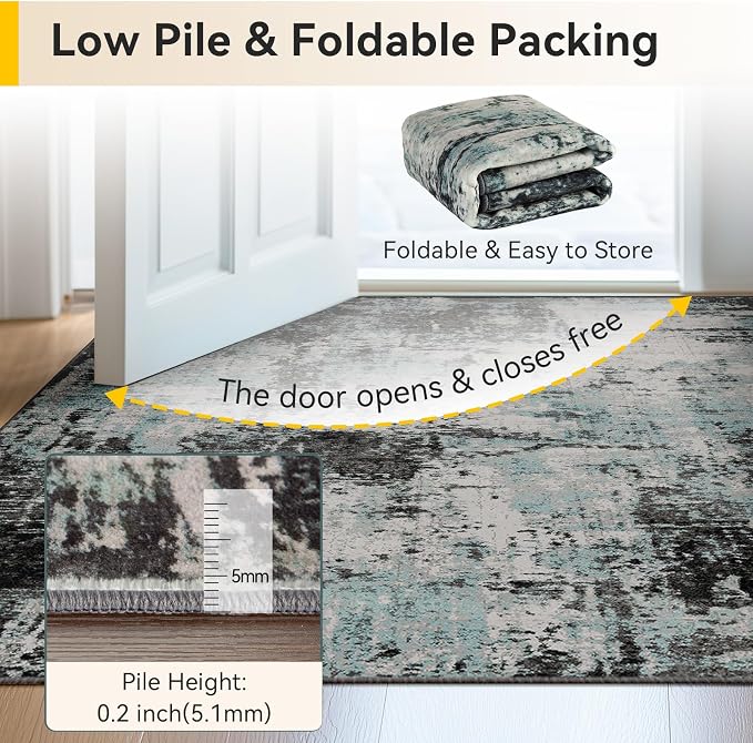 RELEANY Washable Round 8ft Area Rug - Image 5