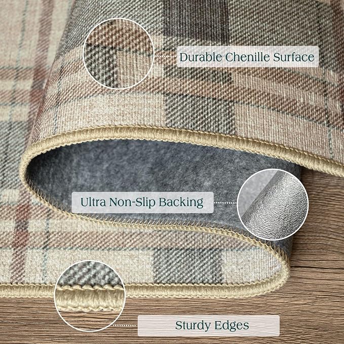 Plaid Outdoor Rug - Image 3
