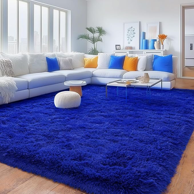 Rugs for Living Room 8x10, Soft Shaggy Modern Shag Area Rug for Bedroom by Quntue