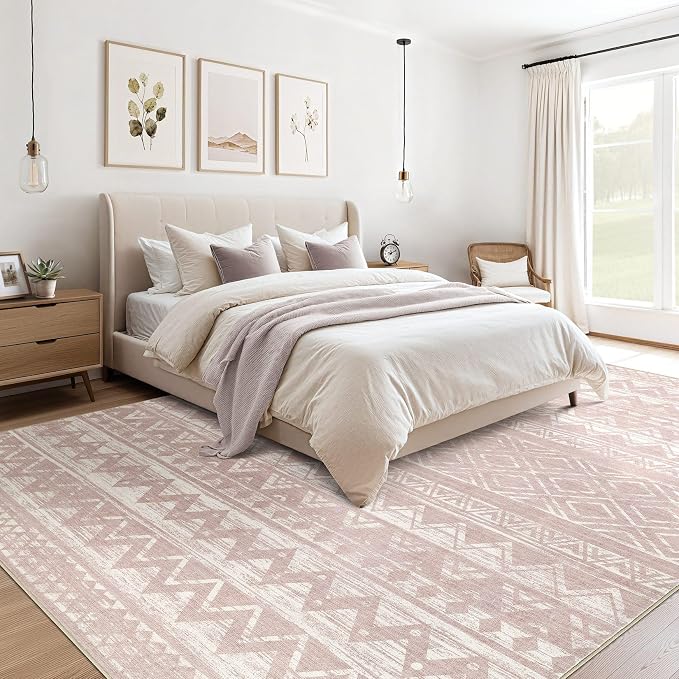 cotiled Boho 5x8 Area Rugs for Living Room: Soft Moroccan Washable Rug | Solve - Image 4
