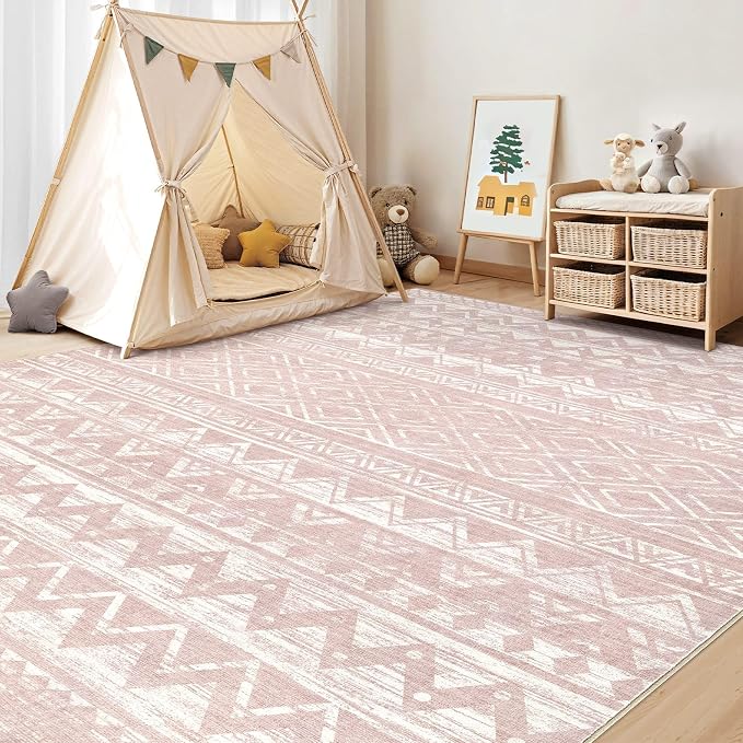 cotiled Boho 9x12 Area Rug for Living Room: Large Moroccan Washable Rug | Solve - Image 8