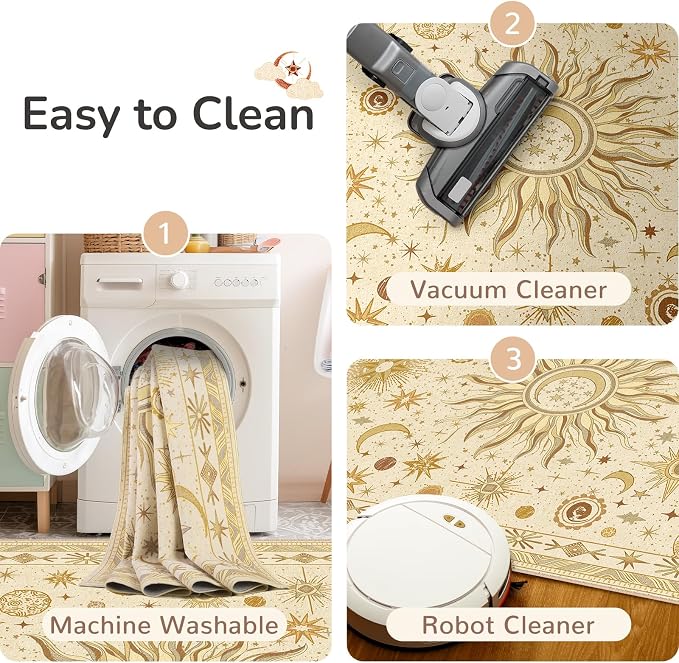 Vacuum-Friendly, 8x10 Washable Area Rug - Image 5