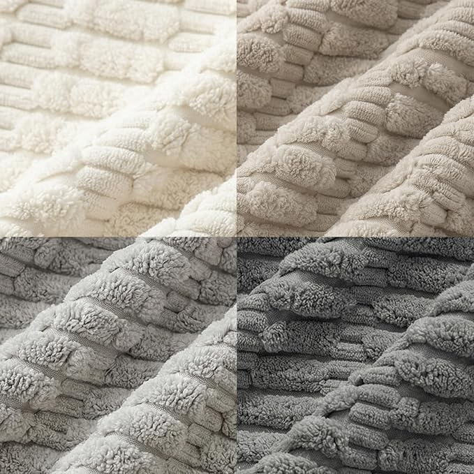 Fancy Homi Set of 4 Grey and White Boho Decorative Throw Pillow Covers 22x22 - Image 5