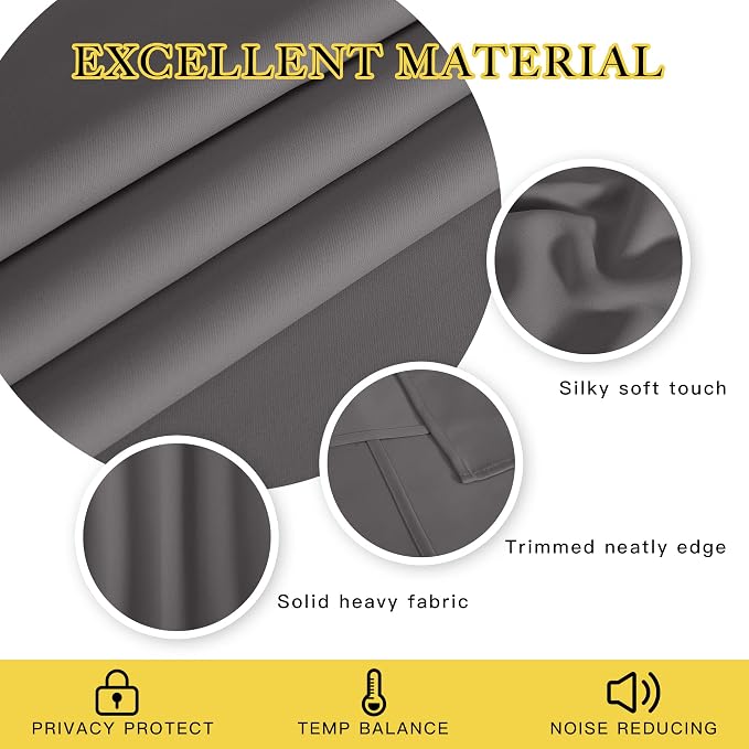 NICETOWN Blackout Doorway Curtain 90 inch Length - Image 4