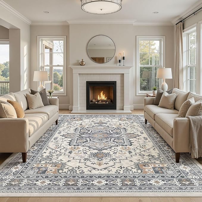 UERMEI 8x10 Area Rug Living Room Rugs - Image 6