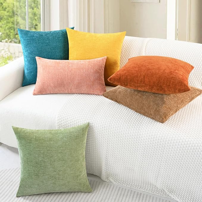 CaliTime Decorative Couch Throw Pillow Covers 26 X 26 Inches Sage Green | Pack - Image 4