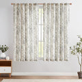 jinchan Linen Blend Curtain Floral Curtains by JINCHAN