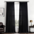 Extra Long Floor to Ceiling 108 Inch Negras Cortinas Para Sala, Pinch Pleated by PleatedDrapes