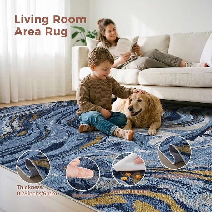 DMOYEST 9x12 Area Rug for Living Room - Image 2