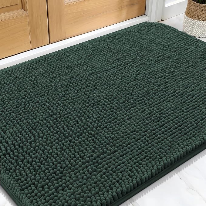 OLANLY Dog Door Mat for Muddy Paws 30x20, Super Absorbent Chenille Mud Mat | by OLANLY