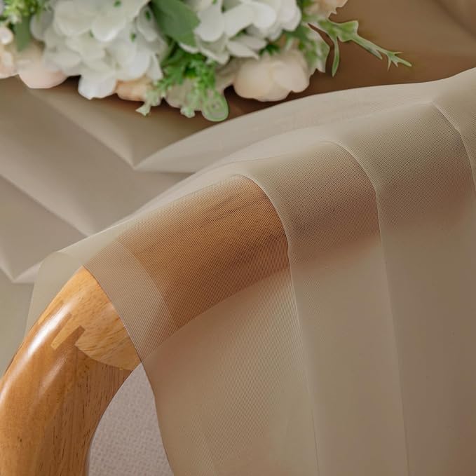 Chyhomenyc Sheer Taupe Valances - Image 2