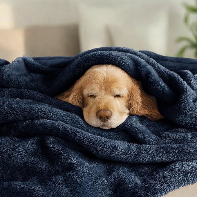 Exclusivo Mezcla Plush Fuzzy Fleece Bed Blanket Queen Size, Super Soft - Image 3